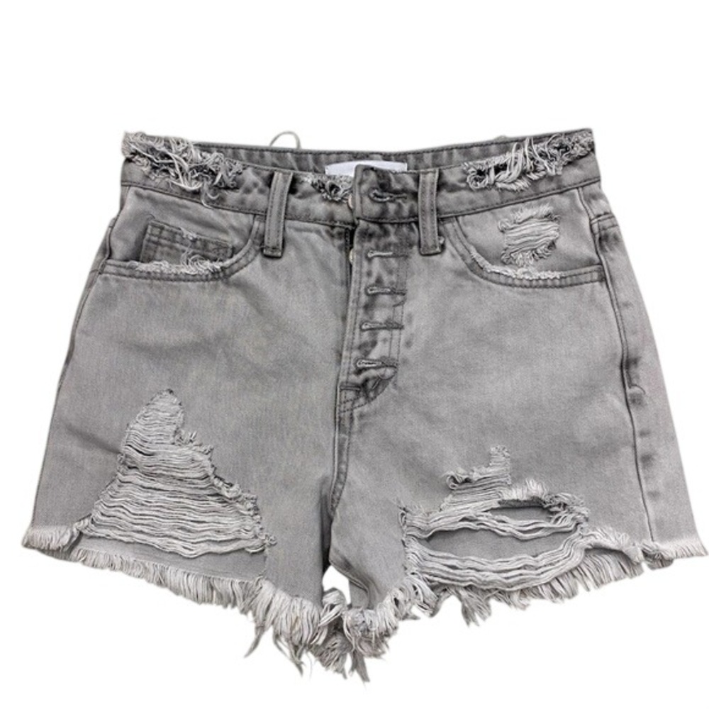 Vervet Women's Grey Distressed Denim‎ Cutoff Shorts Size XS